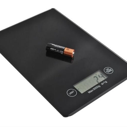 Platte Elektronische Keukenweegschaal - 5 kg - 1g Nauwkeurig - Glas