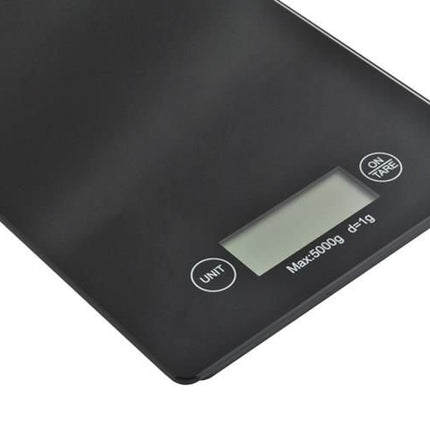 Platte Elektronische Keukenweegschaal - 5 kg - 1g Nauwkeurig - Glas