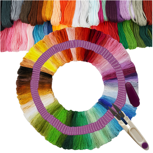 Maaleo Borduurpakket - 150 Kleuren Borduurgaren - Premium Set