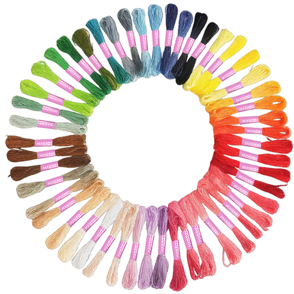 Maaleo Borduurpakket - 50 Kleuren Borduurgaren - Premium Set