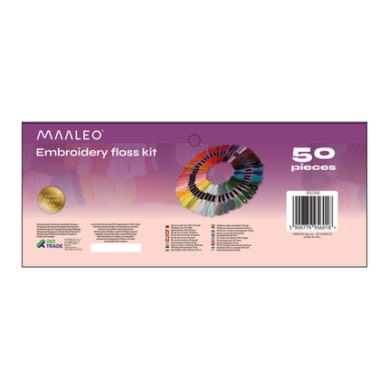 Maaleo Borduurpakket - 50 Kleuren Borduurgaren - Premium Set