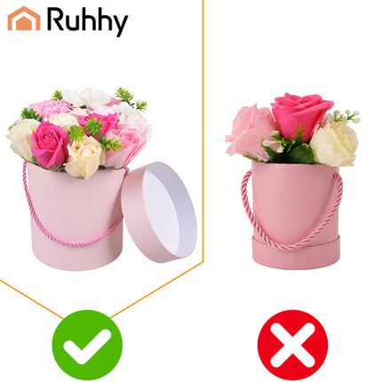 Ruhhy Flowerbox - Decoratieve Bloemen in Cadeaudoos - 23 cm - Elegant