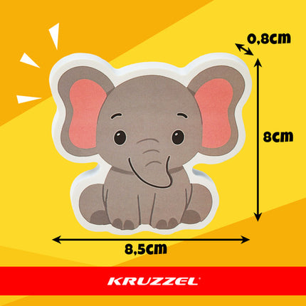 Kruzzel Schuimrubberen Badstickers - Dieren - 12-Delig - Met Netje