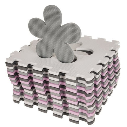 Kruzzel Foam Puzzelmat - 16-delig - 30x30 cm - Inclusief Opberghoes
