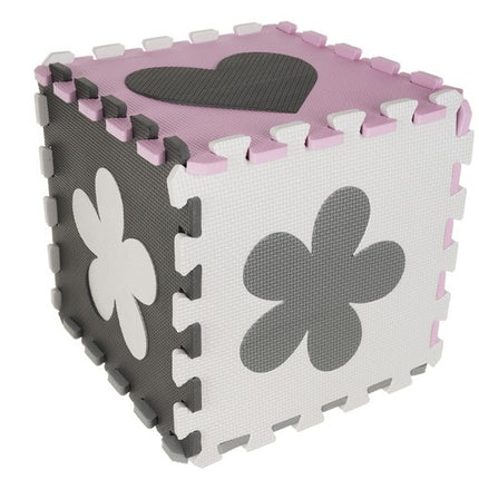 Kruzzel Foam Puzzelmat - 16-delig - 30x30 cm - Inclusief Opberghoes