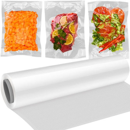 Ruhhy Vacuümfolie Rol - 28 x 600 cm - Gekarteld - Voor Vacuümmachine