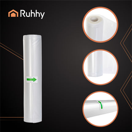 Ruhhy Vacuümfolie Rol - 28 x 600 cm - Voor Vacuümmachine - XXL
