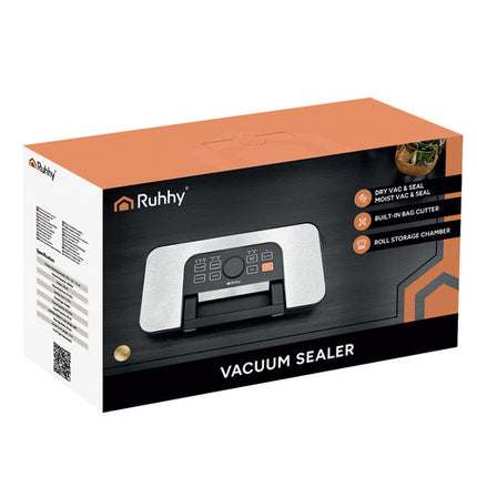 Ruhhy 24757 Vacumeermachine - 125W - 95 kPa - Met Snijder en Rol - Zwart