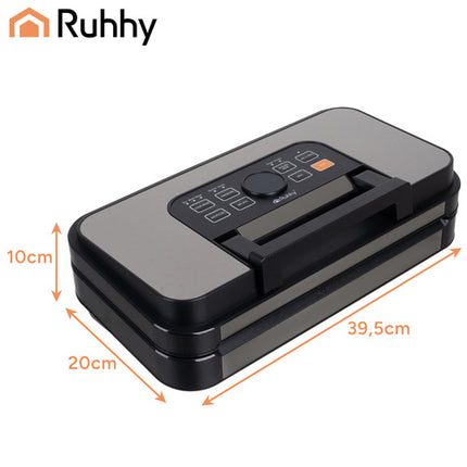 Ruhhy 24757 Vacumeermachine - 125W - 95 kPa - Met Snijder en Rol - Zwart