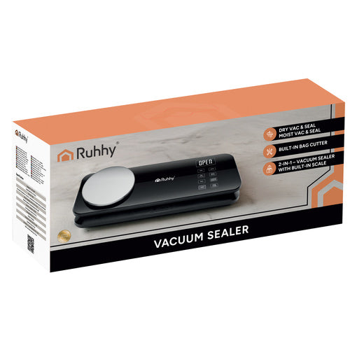 Ruhhy 24756 Vacumeermachine met Weegschaal - 120W - 80 kPa - Zwart
