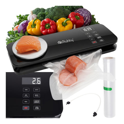 Ruhhy 24756 Vacumeermachine met Weegschaal - 120W - 80 kPa - Zwart