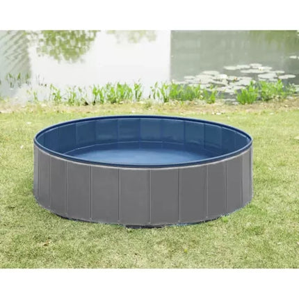 Purlov Opvouwbaar Hondenbad - 100 x 30 cm - Blauw/Grijs - 230 Liter