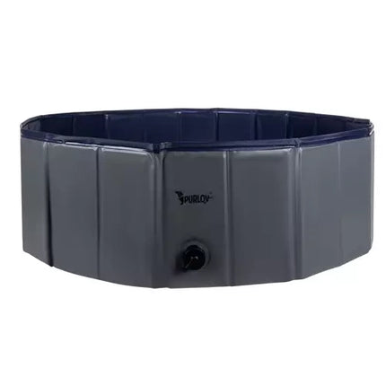 Purlov Opvouwbaar Hondenbad - 100 x 30 cm - Blauw/Grijs - 230 Liter