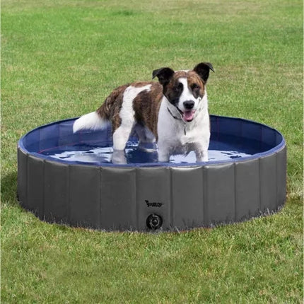 Purlov Opvouwbaar Hondenzwembad - 120 x 30 cm - 300 Liter - Blauw/Grijs