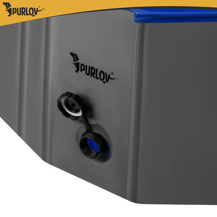 Purlov Opvouwbaar Hondenzwembad / Speeltuin - 160 x 30 cm - 600 Liter - Blauw/Grijs
