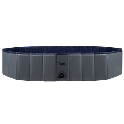 Purlov Opvouwbaar Hondenbad - 160 x 30 cm - 600 Liter - Blauw/Grijs