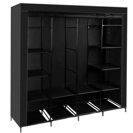 Ruhhy Opvouwbare Stoffen Kledingkast - XXL - 170x170 cm - Zwart