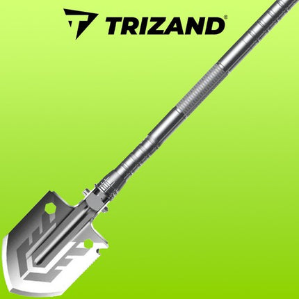 Trizand Opvouwbare Schep 16-in-1 - Multifunctionele Sapper - Zilver/Blauw