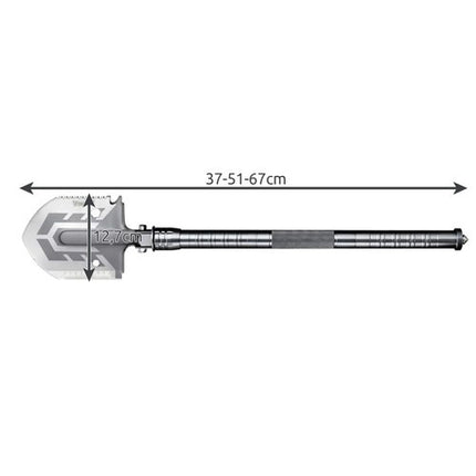 Trizand Opvouwbare Schep 16-in-1 - Multifunctionele Sapper - Zilver/Blauw