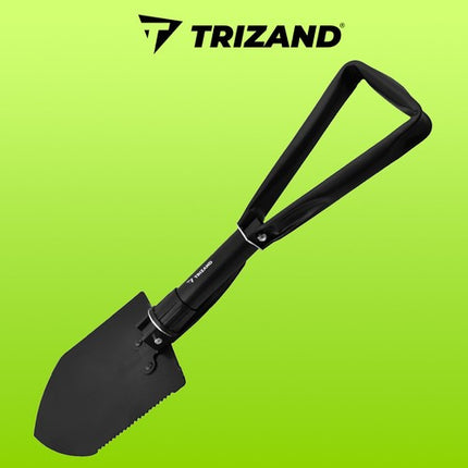 Trizand Opvouwbare Schep - 3-in-1 Sapper - Met Opberghoes - Zwart