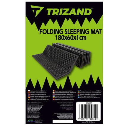 Trizand Opvouwbare Slaapmat - 180 x 60 x 1 cm - EVA Foam - Zwart