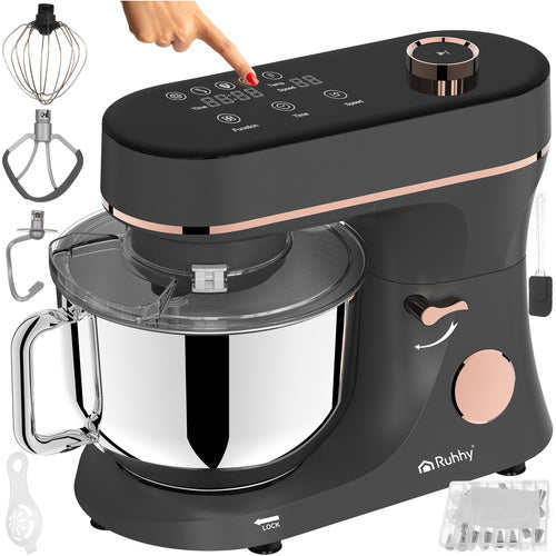 Ruhhy Keukenmachine met Verwarmde Mengkom - 5,7L - Grijs/Goud