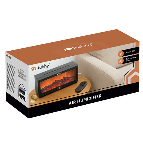 Ruhhy Aroma Diffuser - 150ml - Vlameffect - Zwart