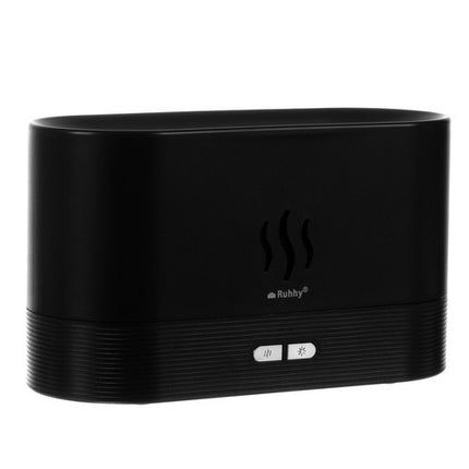 Ruhhy Aroma Diffuser & Luchtbevochtiger - 180ml - Met Vlam-effect - Zwart