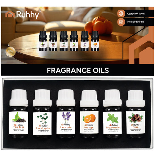 Ruhhy Geurolie Set - 6 x 10 ml - Voor Diffuser en Luchtbevochtiger