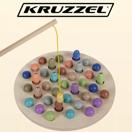 Kruzzel Magnetisch Visspel - Houten Educatief Vormenspel