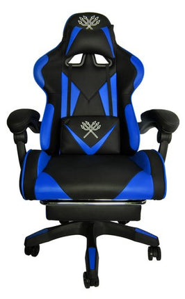 Dunmoon Gaming Chair - Ergonomisch - met Voetensteun - Zwart/Blauw