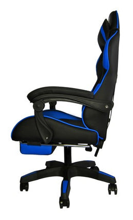 Dunmoon Gaming Chair - Ergonomisch - met Voetensteun - Zwart/Blauw