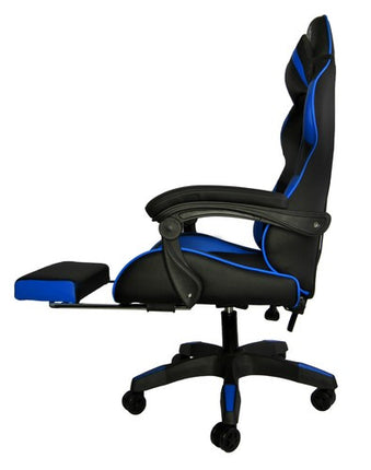 Dunmoon Gaming Chair - Ergonomisch - met Voetensteun - Zwart/Blauw