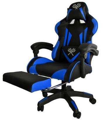 Dunmoon Gaming Chair - Ergonomisch - met Voetensteun - Zwart/Blauw