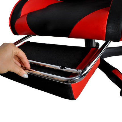 Dunmoon Gaming Chair - Ergonomisch - met Voetensteun - Zwart/Rood