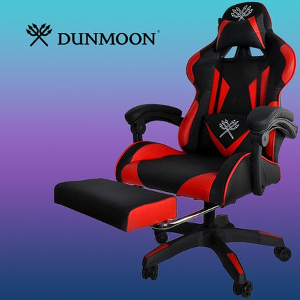 Dunmoon Gaming Chair - Ergonomisch - met Voetensteun - Zwart/Rood