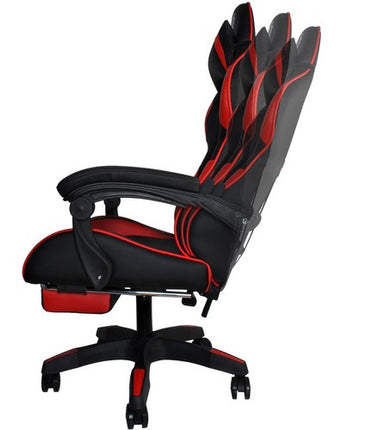 Dunmoon Gaming Chair - Ergonomisch - met Voetensteun - Zwart/Rood