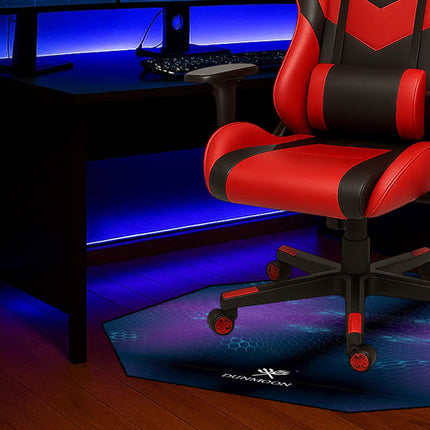 Dunmoon Gaming Mat - Achthoekig - 120 x 120 cm - Beschermmat voor Bureaustoel - Zwart