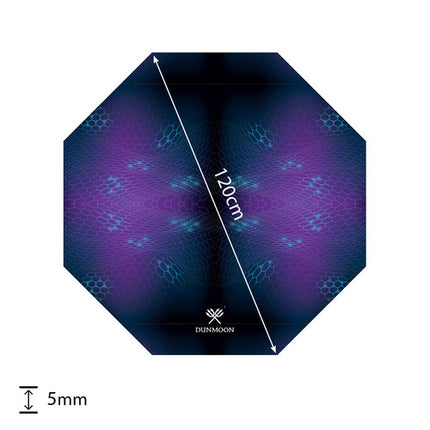 Dunmoon Gaming Mat - Achthoekig - 120 x 120 cm - Beschermmat voor Bureaustoel - Zwart