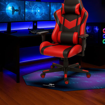 Dunmoon Gaming Mat - Achthoekig - 120 x 120 cm - Beschermmat voor Bureaustoel - Zwart