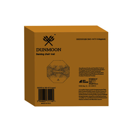 Dunmoon Gaming Mat - Achthoekig - 120 x 120 cm - Beschermmat voor Bureaustoel - Zwart