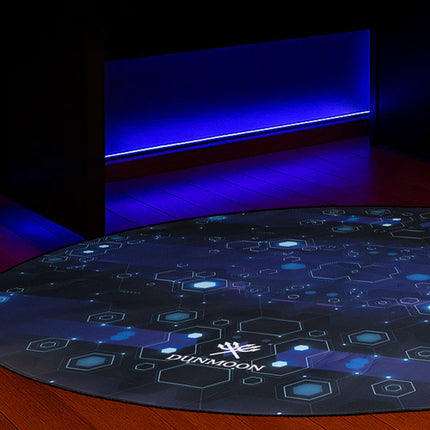 Dunmoon Gaming Mat - Rond - 120 cm - Beschermmat voor Bureaustoel - Zwart