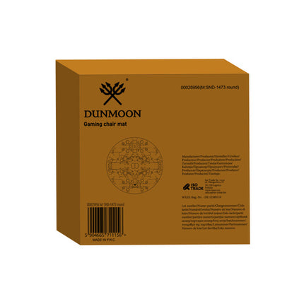Dunmoon Gaming Mat - Rond - 120 cm - Beschermmat voor Bureaustoel - Zwart