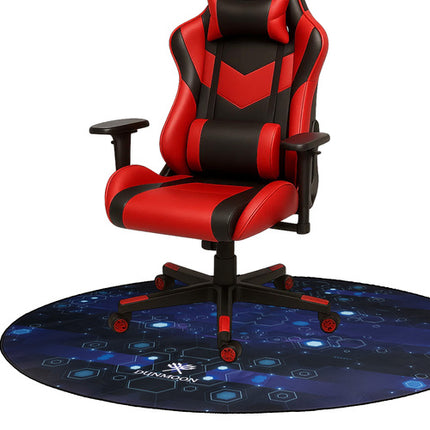 Dunmoon Gaming Mat - Rond - 120 cm - Beschermmat voor Bureaustoel - Zwart