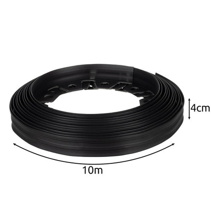 Gardlov Tuinrand - 4 cm x 10 m - Inclusief 20 Haringen - Zwart