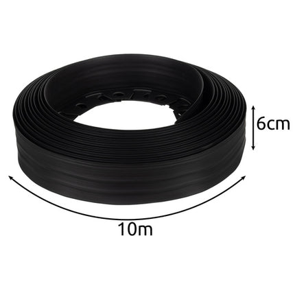 Gardlov Tuinrand - 6 cm x 10 m - Inclusief 20 Haringen - Zwart