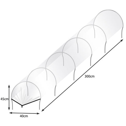 Gardlov Mini Kas - 300 x 45 x 40 cm - Folietunnel voor Groenten