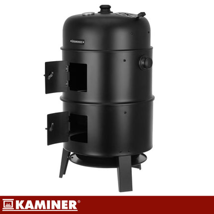 Kaminer 3-in-1 Houtskoolbarbecue - Rookoven - 80 x 48 x 42 cm - Zwart