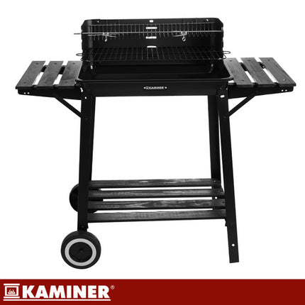 Kaminer Houtskoolbarbecue met Rotisserie - 93 x 41 x 86 cm - Zwart