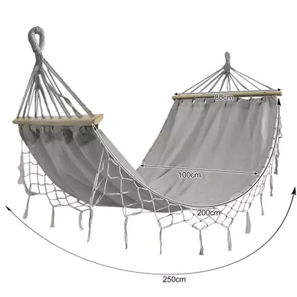 Gardlov Tuinhangmat - 200 x 100 cm - Grijs - Inclusief Opberghoes